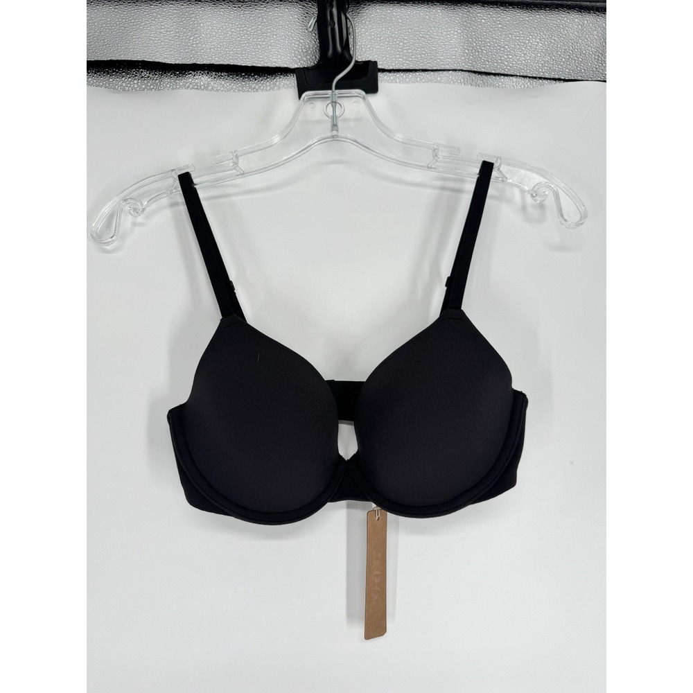 SKIMS Fits Everybody T Shirt Bra Womens Size 32C Onyx Black Padded Underwired